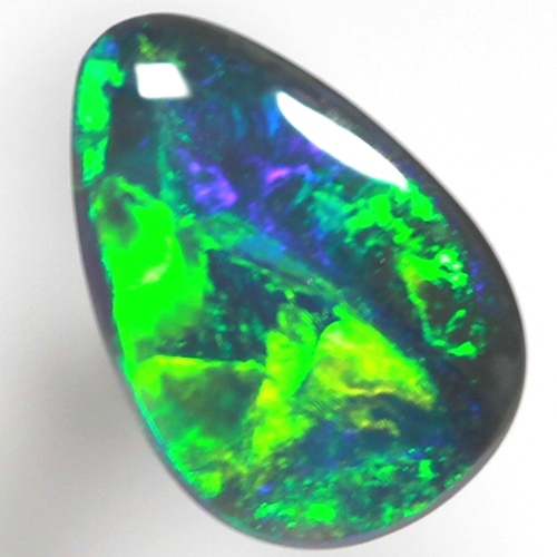 SOLID BLACK OPAL Neon bright green colour 